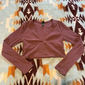 target brand long sleeve crop top